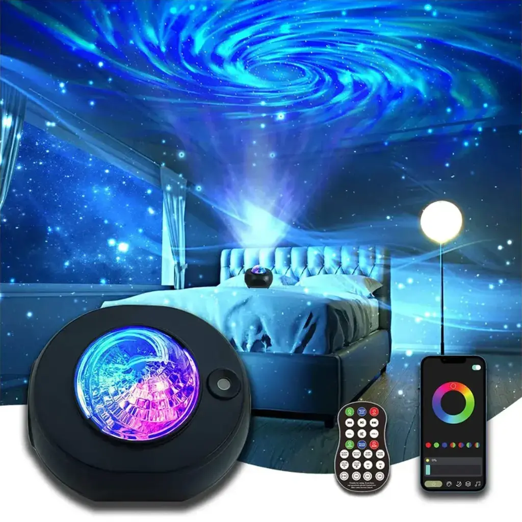 Star Projector Night Lamp: LED Galaxy Light, Ceiling Star Light Projector for Gaming, Bedroom, and Relaxing Ambiance