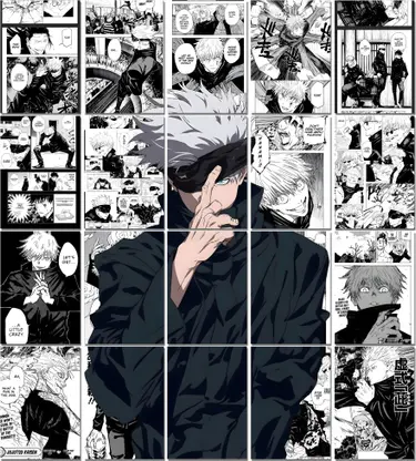 Gojo Satoru Manga Panel Anime Manga Paper Wall Poster Set Of 12 For Bedroom With Size A4