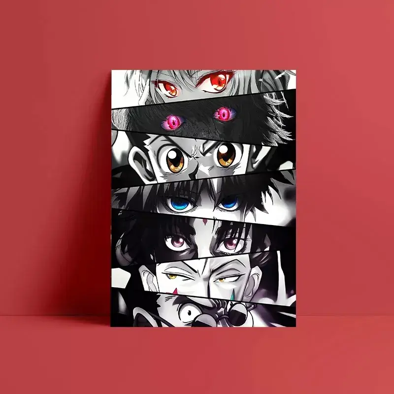 Anime Characters Eyes Posters and Prints Canvas Wall Art Decoration Prints for Living Room Home Unframed Decor (30*45)