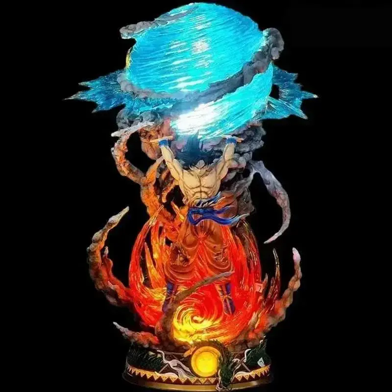 Goku Action Figure Dragon Ball Z Action Figures Spirit Bomb LED Lights Goku Spirit Bomb Anime Action Figures Premium Dragon Ball Z Action Figure 25CM for Anime Gift